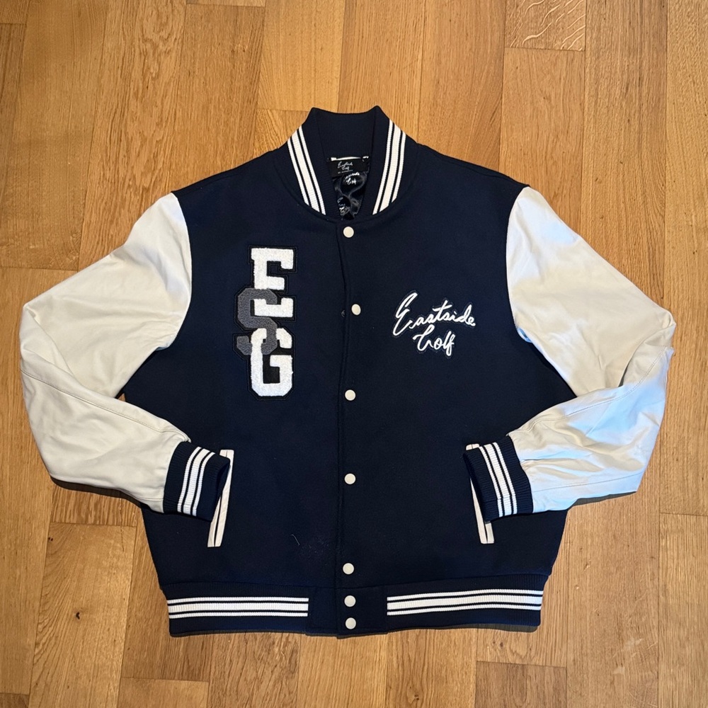 Eastside Golf Varsity Jacket - Midnight/White